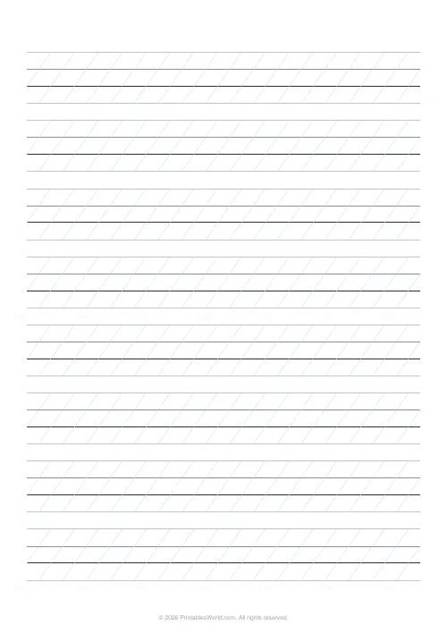 Free printable calligraphy practice guide sheet — 8 mm — PDF download