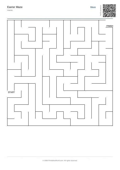 Free printable maze — Perfect — PDF download
