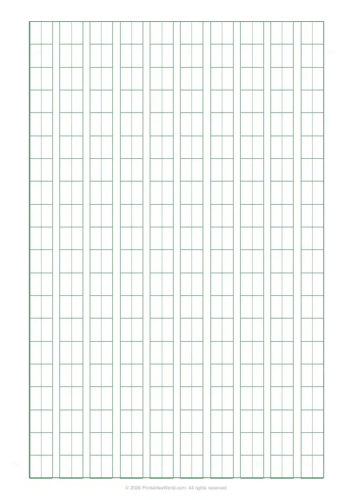 Free printable genko yoshi paper — 10 columns — PDF download