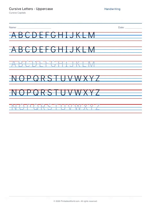 Free printable handwriting practice — Didact Gothic (print) — PDF download