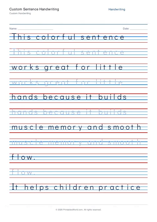 Free printable handwriting practice — Didact Gothic (print) — PDF download