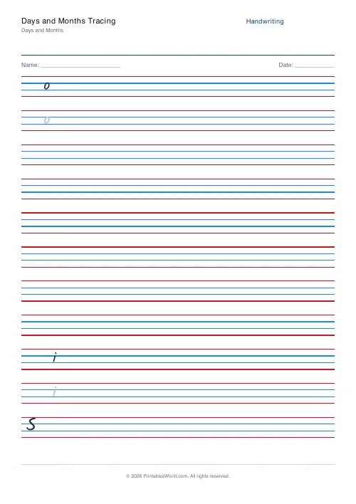 Free printable handwriting practice — Kalam — PDF download