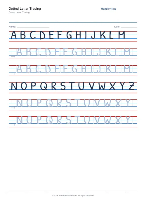 Free printable handwriting practice — Stroke arrows — PDF download