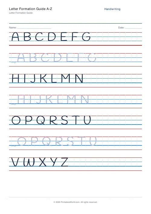 Free printable handwriting practice — Handlee — PDF download