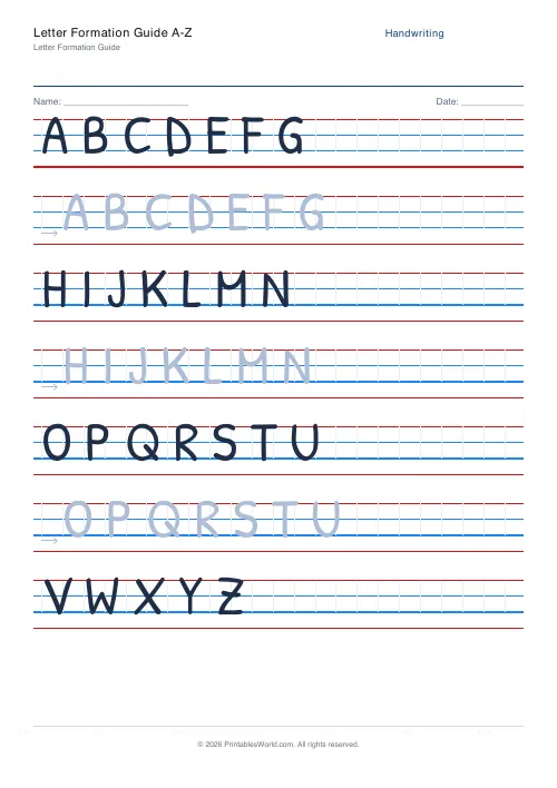 Free printable handwriting practice — Print (separate) — PDF download