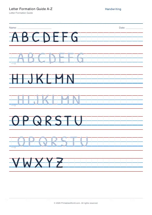 Free printable handwriting practice — Cursive (joined) — PDF download