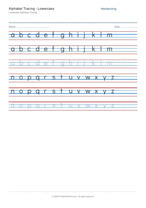 Free printable handwriting practice — Didact Gothic (print) — PDF download