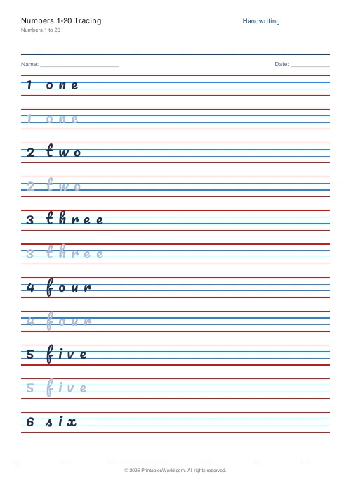 Free printable handwriting practice — Pacifico (cursive) — PDF download