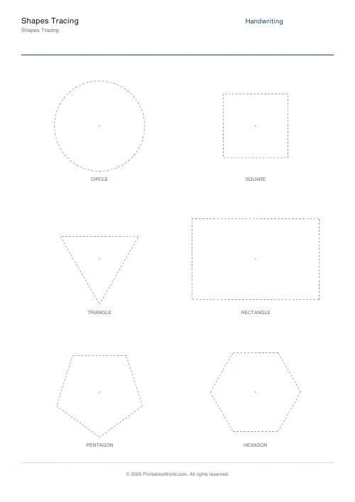 Free printable shape tracing — All shapes — PDF download