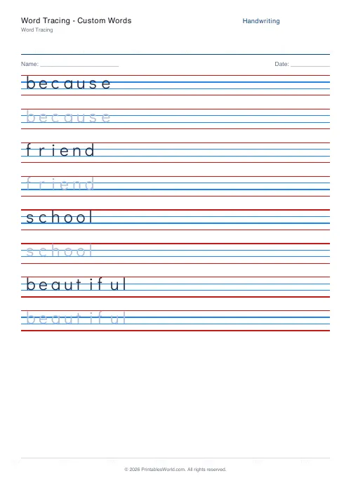 Free printable handwriting practice — Didact Gothic (print) — PDF download