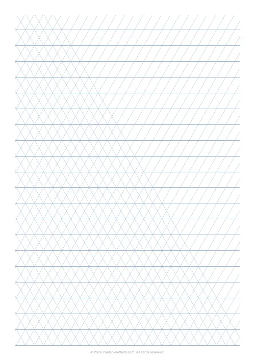 Free printable isometric grid paper — 15 mm — PDF download