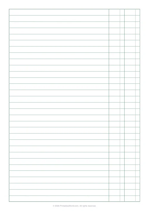 Free printable accounting ledger paper — 2 columns — PDF download
