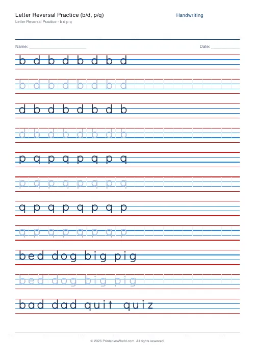 Free printable handwriting practice — Didact Gothic (print) — PDF download