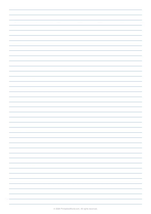 Free printable lined paper — 7.1 mm (college ruled) — PDF download