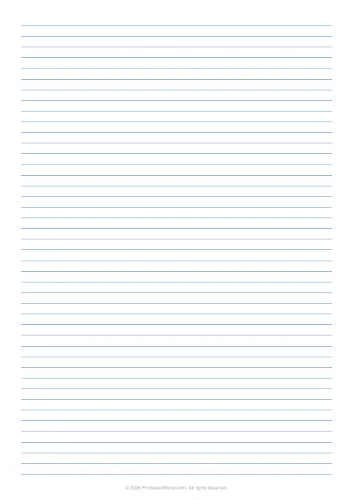 Free printable lined paper — No margin — PDF download