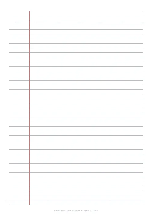 Free printable lined paper — Gray — PDF download