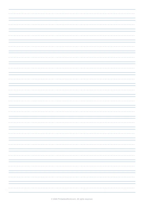 Free printable lined paper — 6.35 mm (narrow ruled) — PDF download