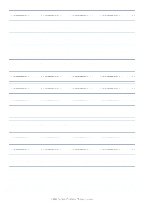 Free printable lined paper — 7.1 mm (college ruled) — PDF download