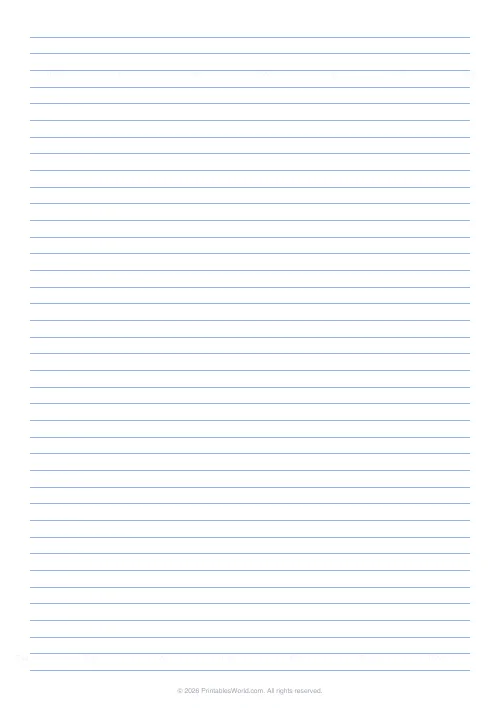 Free printable lined paper — Plain ruled — PDF download