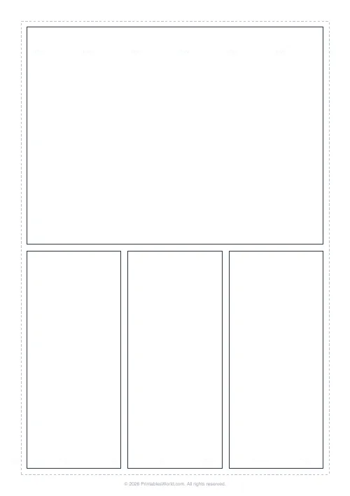 Free printable manga panel page — Splash feature (1/3) — PDF download