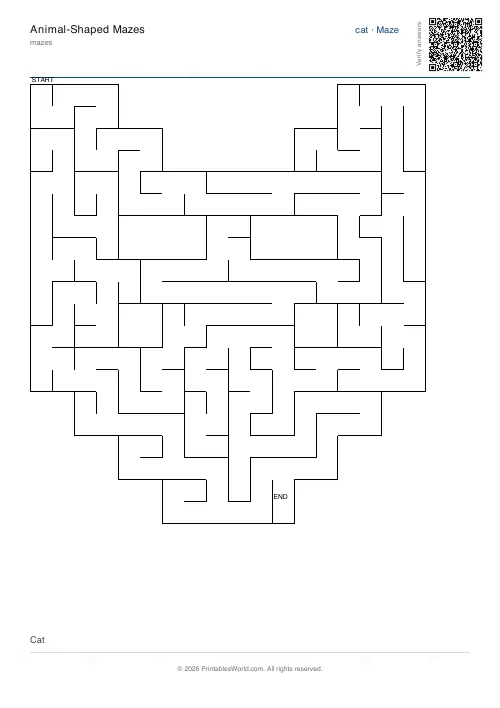 Free printable animal maze — 2 — PDF download
