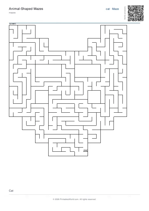 Free printable animal maze — 3 — PDF download