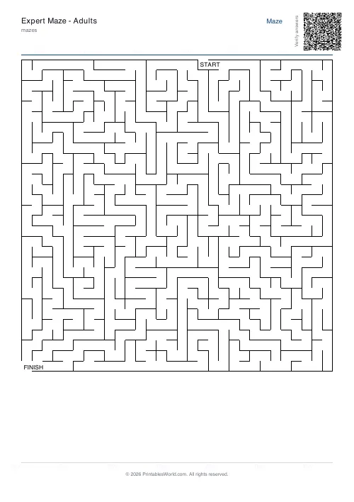 Free printable maze — Medium, with answer key — PDF download