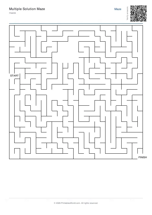 Free printable maze — Rooms — PDF download