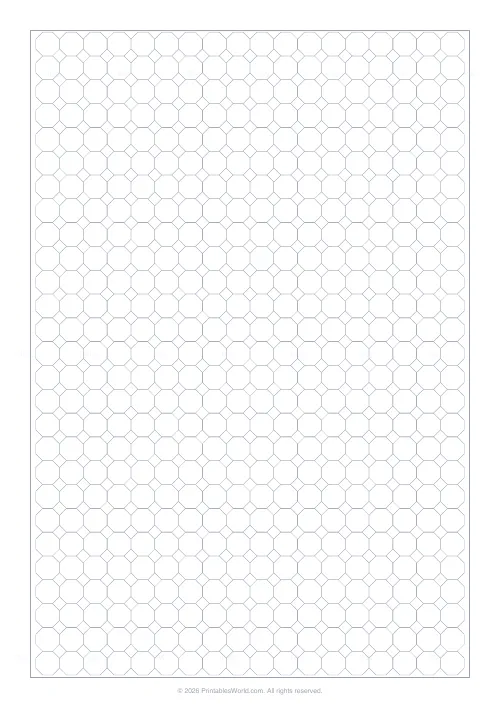 Free printable octagon graph paper (10 mm), PDF download