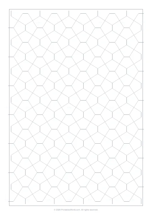 Free printable pentagon graph paper (10 mm), PDF download