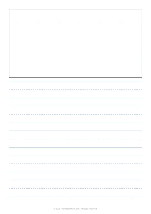 Free printable primary story paper — Small (35%) — PDF download