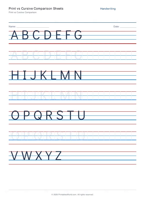Free printable handwriting practice — Didact Gothic (print) — PDF download