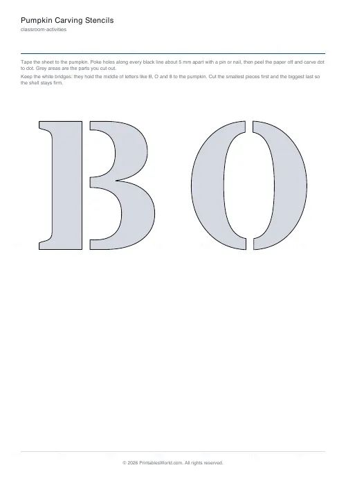 Free printable cut-out letter stencil (two per row), PDF download