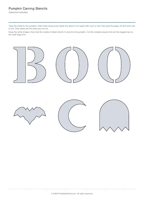 Free printable cut-out letter stencil (three per row), PDF download