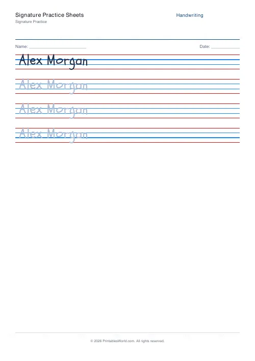 Free printable handwriting practice — Schoolbell — PDF download