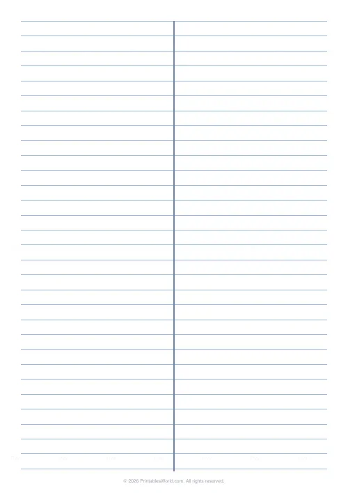 Free printable steno / shorthand paper — 9 mm — PDF download