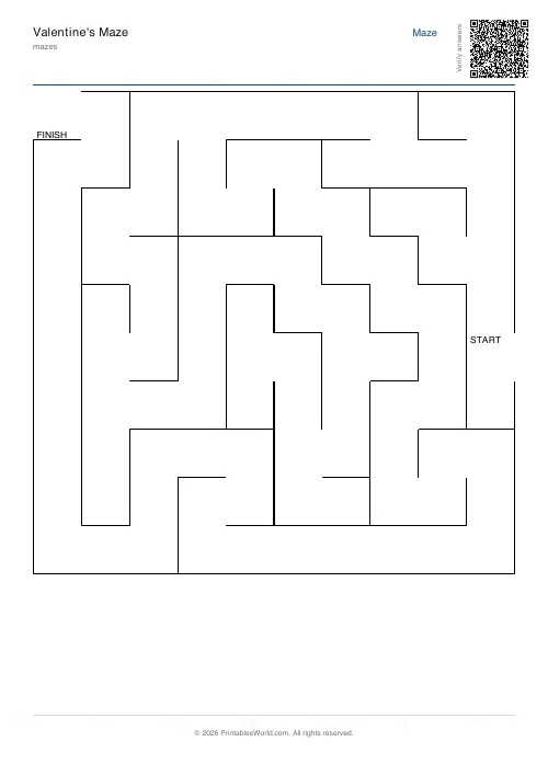 Free printable maze — 10×10 — PDF download