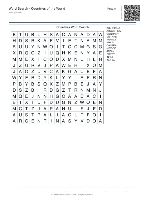 Free printable word search puzzle — No diagonals — PDF download