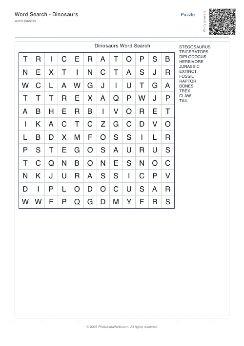 Free printable word search puzzle — 12x12 — PDF download