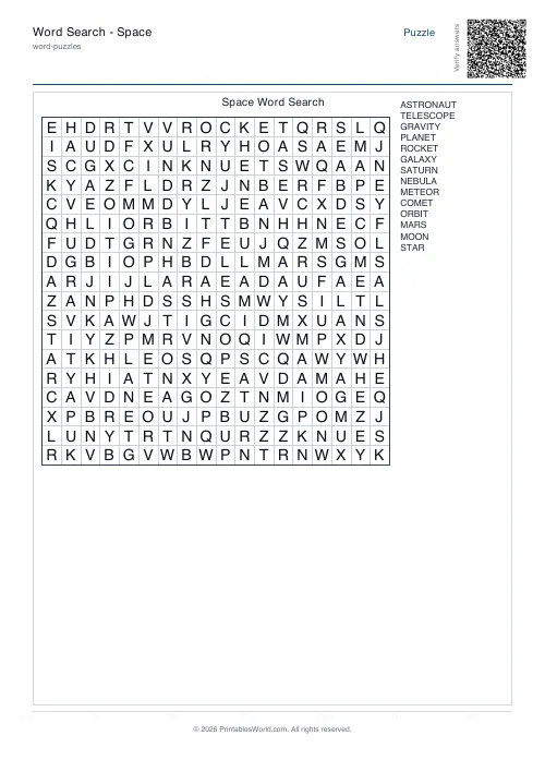 Free printable word search puzzle — 18x18 — PDF download