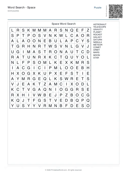 Free printable word search puzzle — With diagonals — PDF download