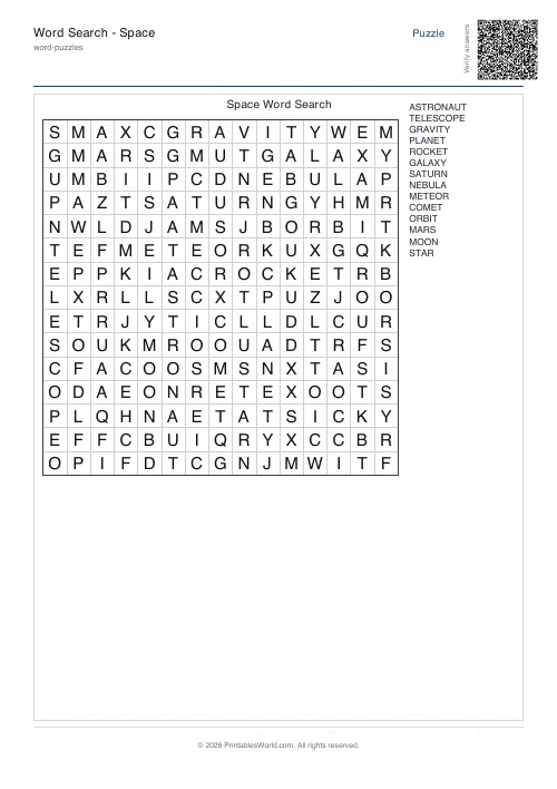 Free printable word search puzzle — Forwards only — PDF download