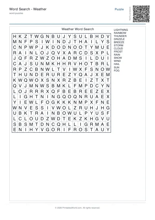 Free printable word search puzzle — 18x18 — PDF download